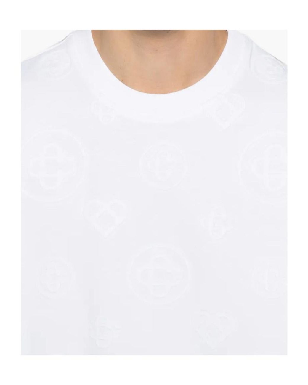 Casablanca White Logo-Embossed T-Shirt for men