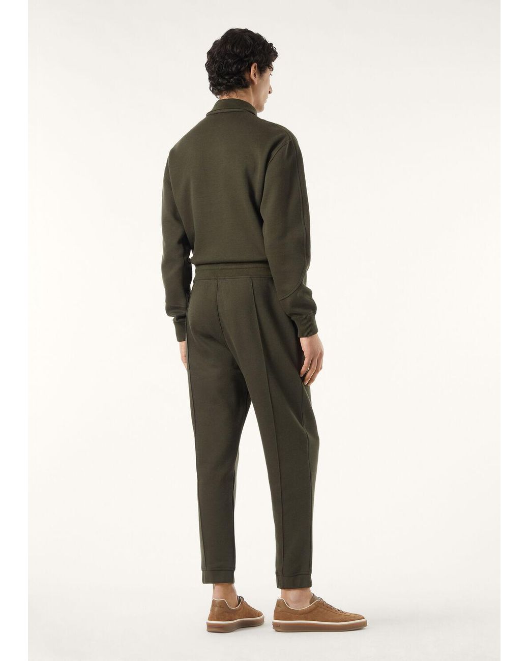 Loro Piana Green Whitney Trousers for men