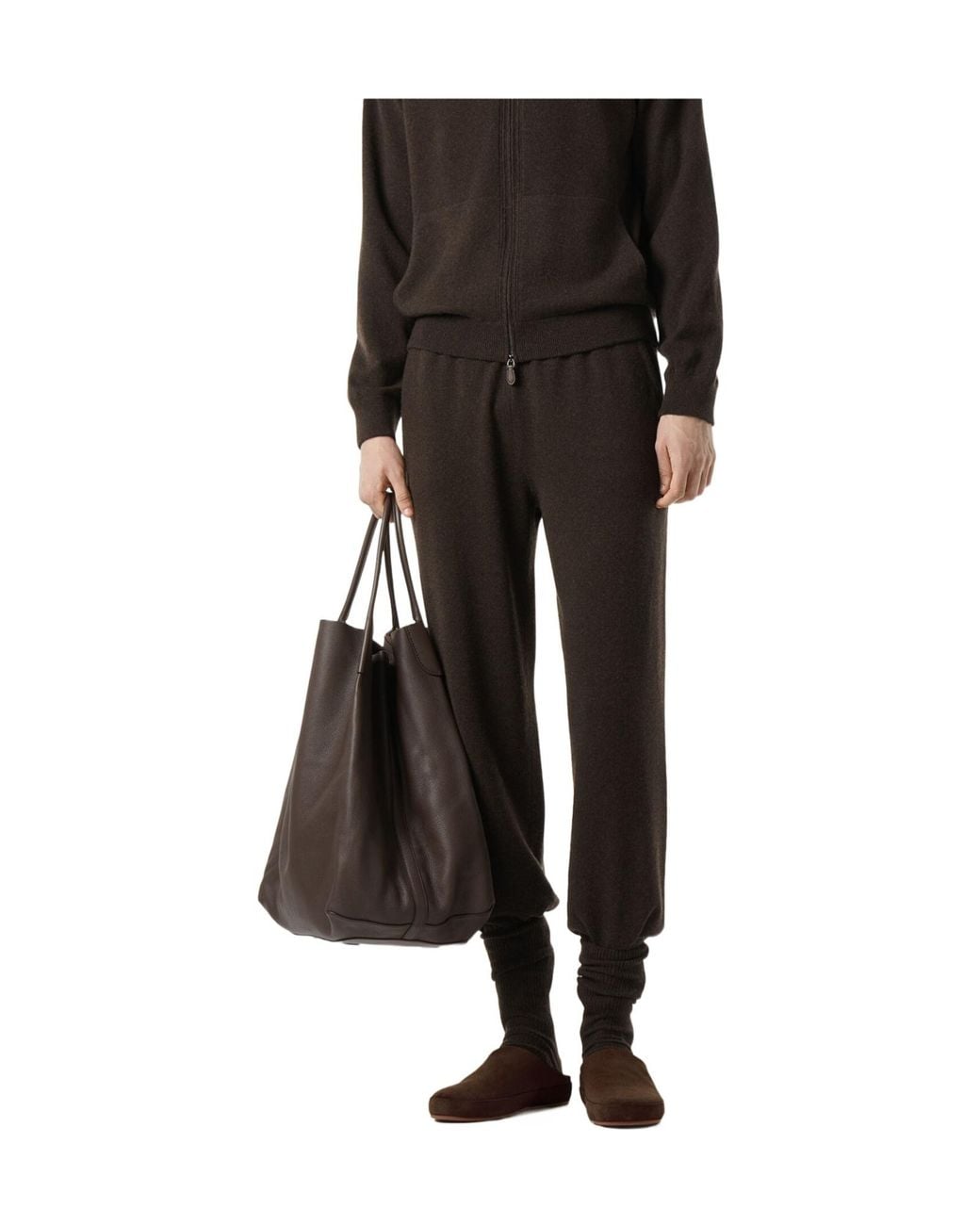 Loro Piana Black Merano Trousers for men