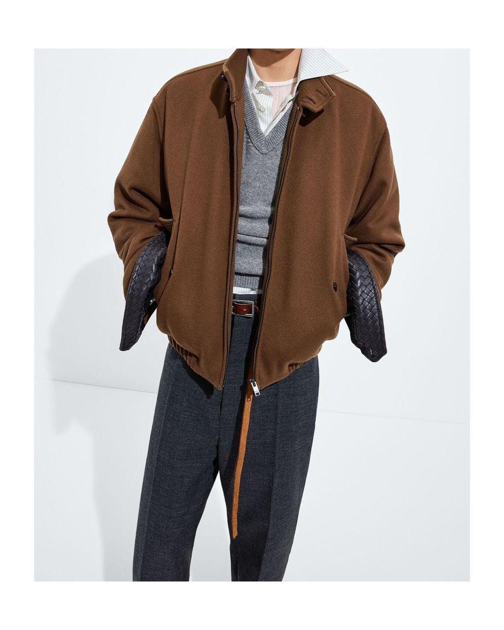 Bottega Veneta Black Wool And Cashmere Blouson for men
