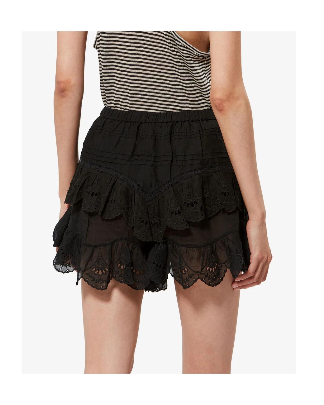 Isabel Marant Black Isabel Marant Étoile Jocadia Floral Lace Shorts