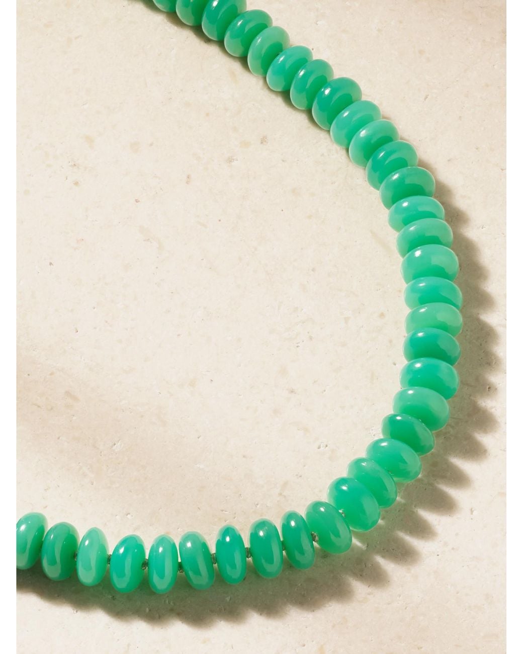 Irene Neuwirth Green 18-Karat Chrysoprase Beaded Necklace