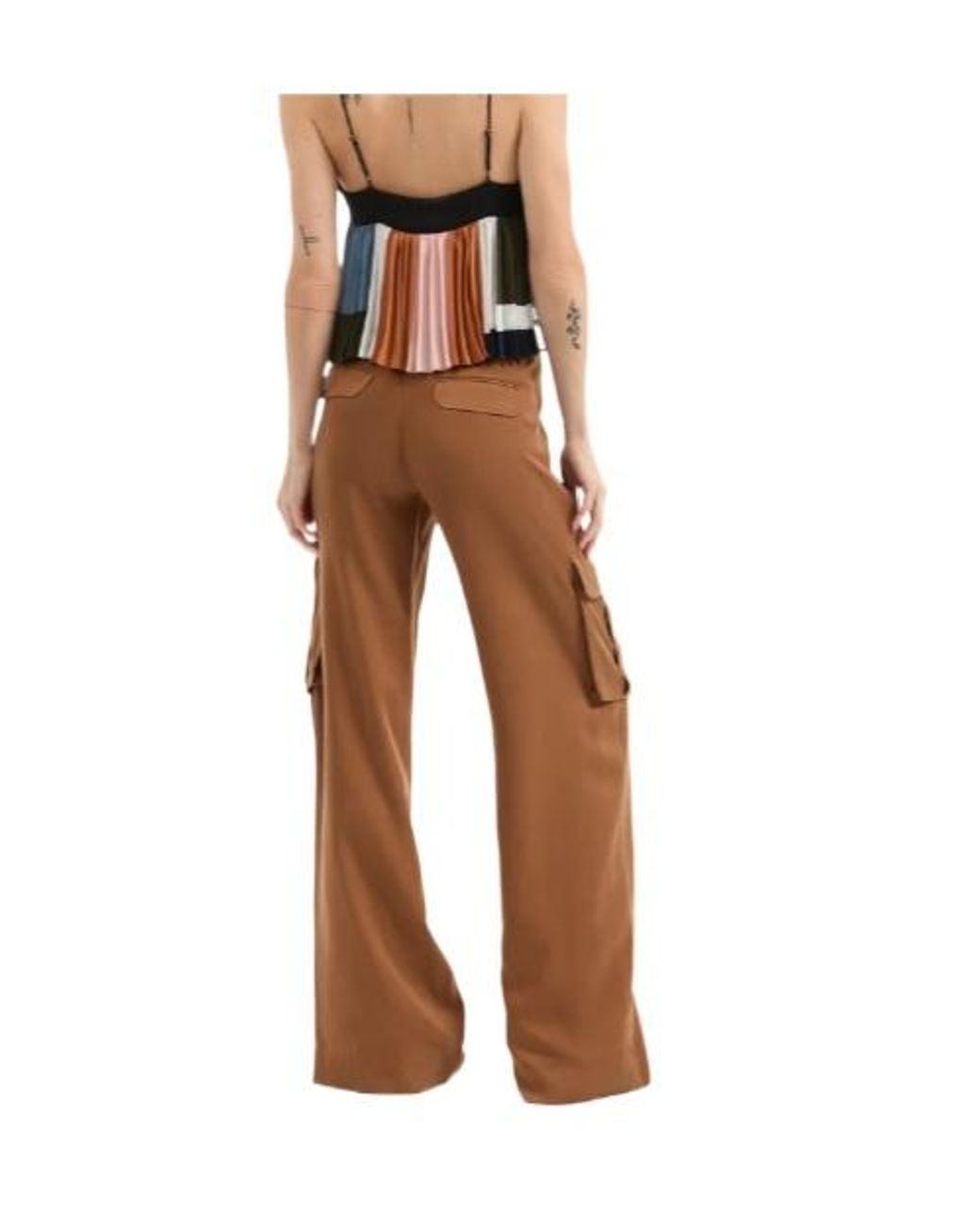 Veronica Beard Brown Wide Cargo Pants