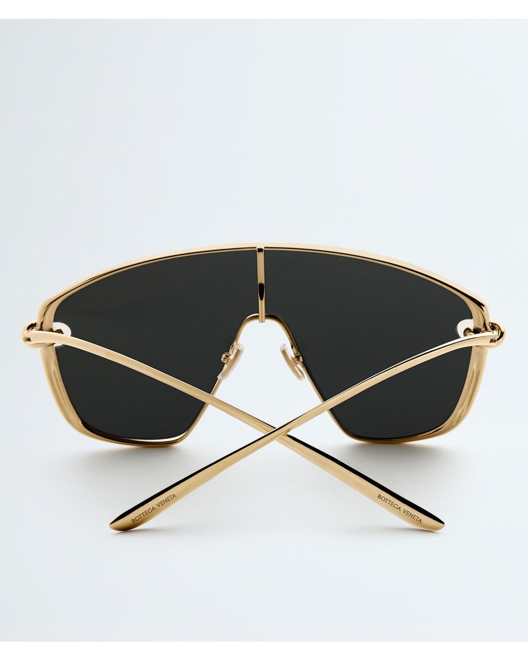 Bottega Veneta Black Knot Shield Sunglasses for men