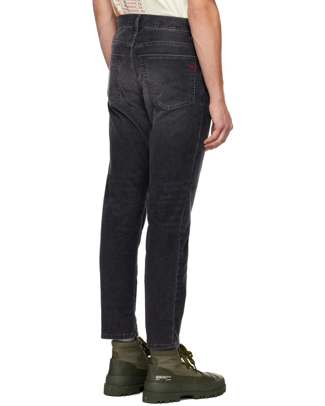 DIESEL Black Five-Pocket Slim Jeans for men