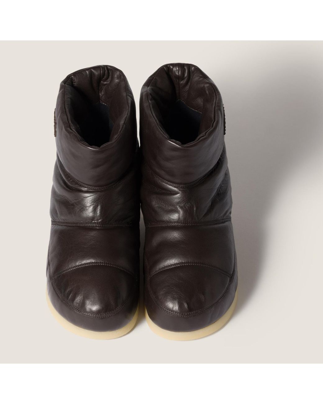 Miu Miu Black Padded Nappa Leather Booties