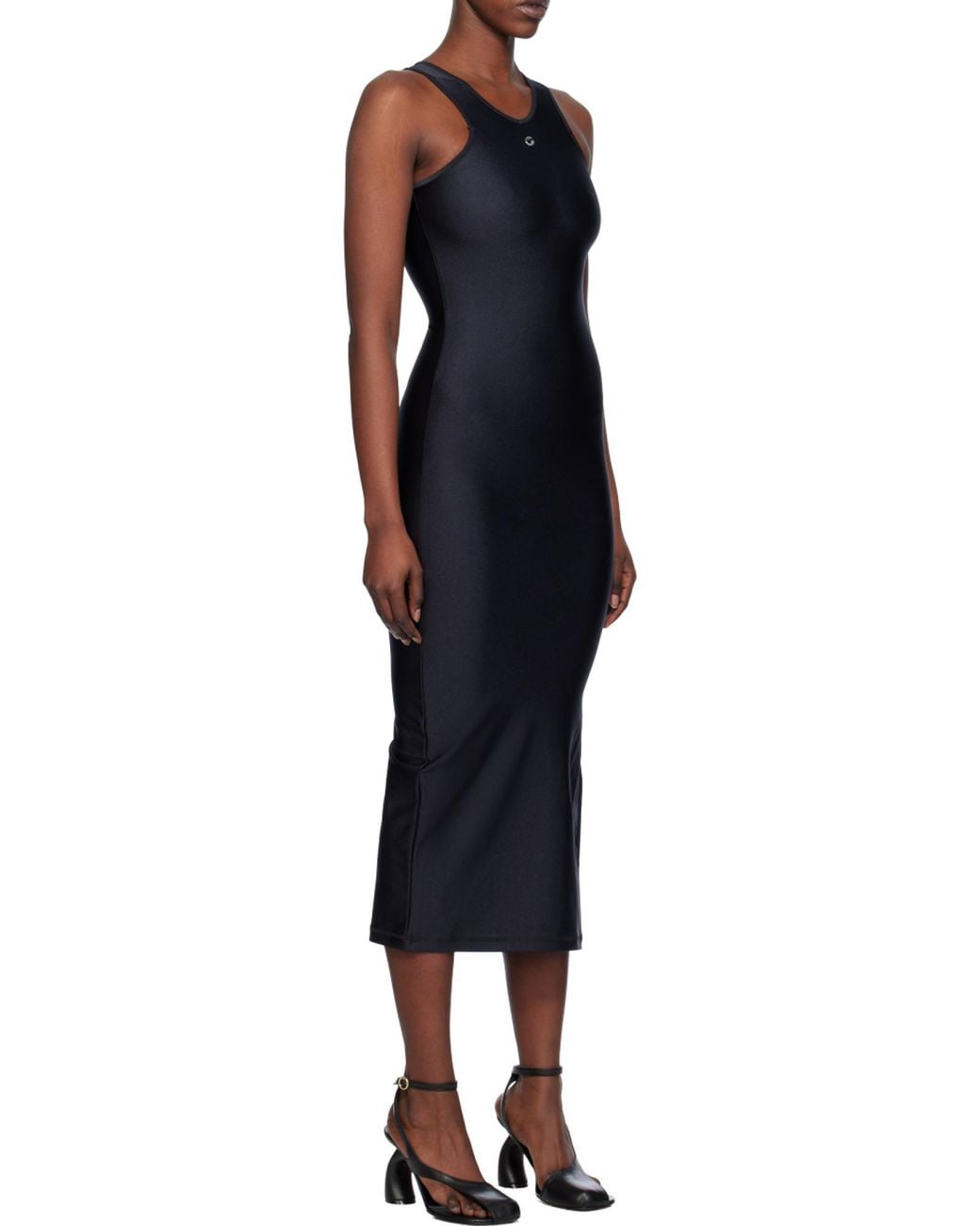 Coperni Black Sleeveless Midi Dress