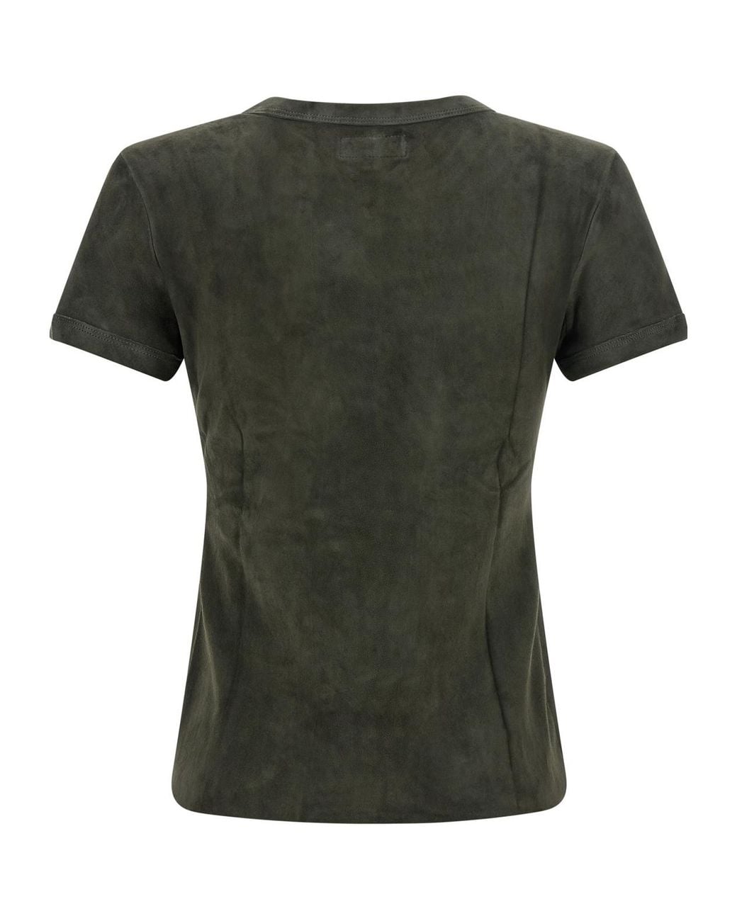 Stouls Green Suede-Finish T-Shirt