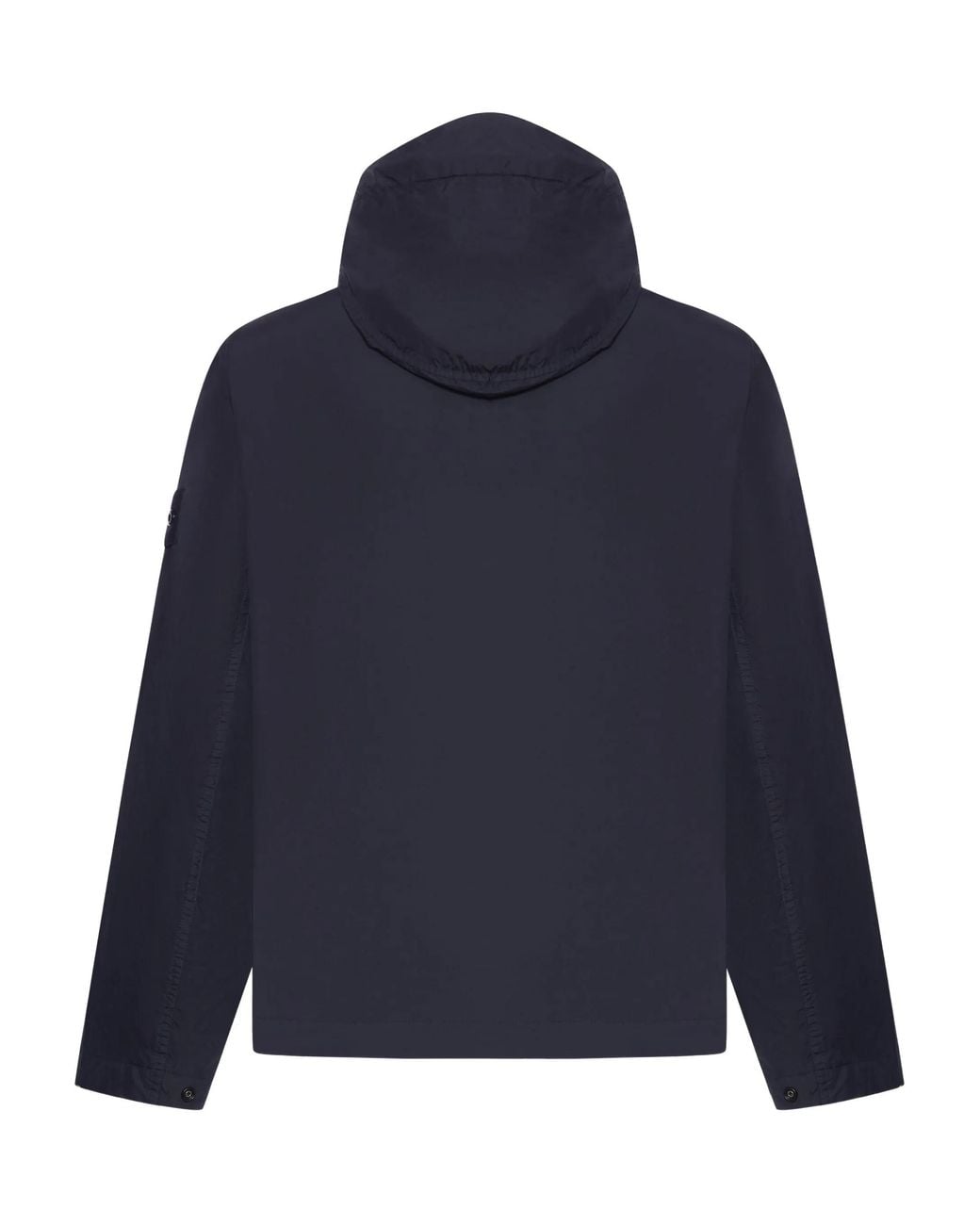 Stone Island Blue Wrinkled Hooded Wind Resistance Jacket for men