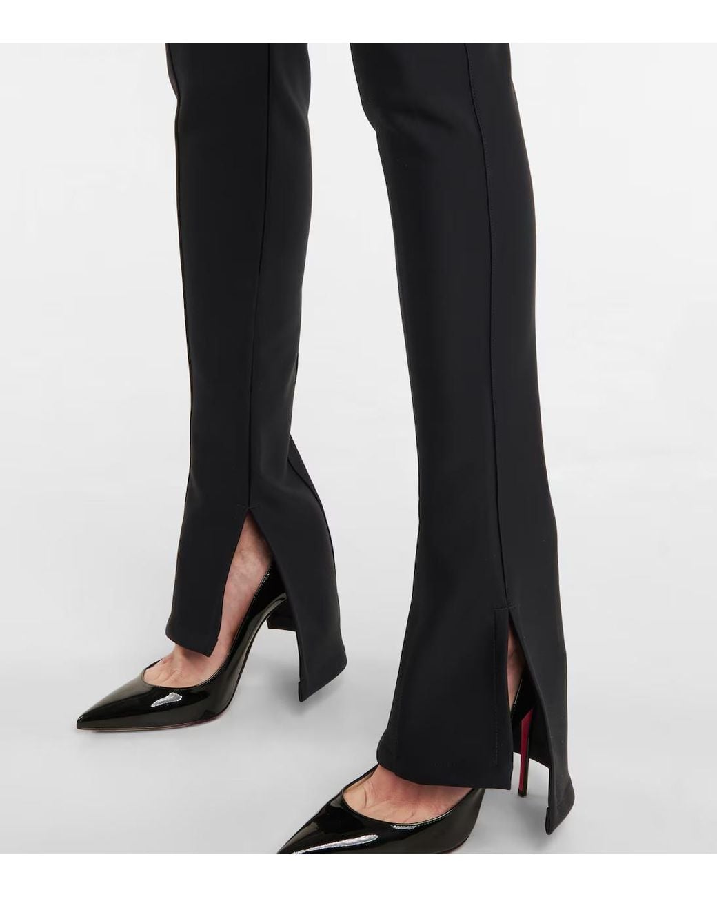 Mugler Black Lace-Up Trouser Pants