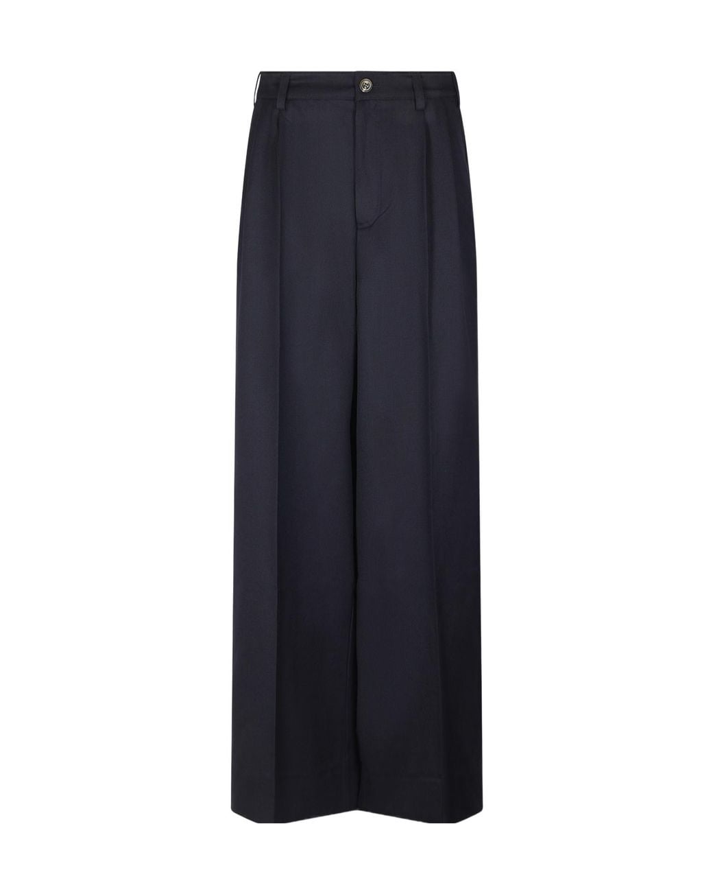 Soeur Blue Frejus Pleated Wide-Leg Pants