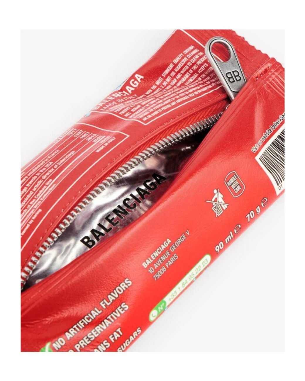Balenciaga White Ice Cream Pouch Keyring for men