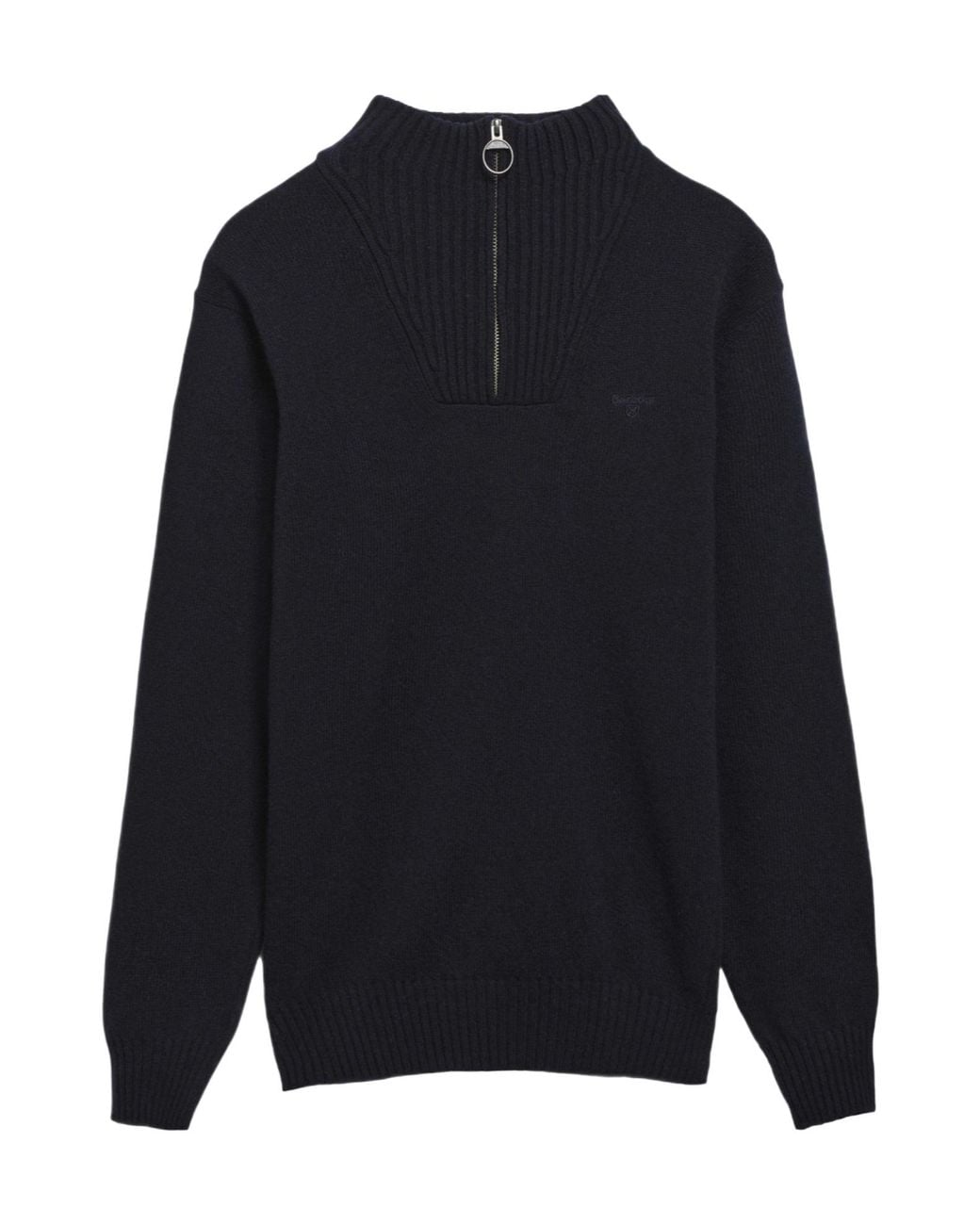 Barbour Blue Half-Zip Mock Neck Knit Sweater for men