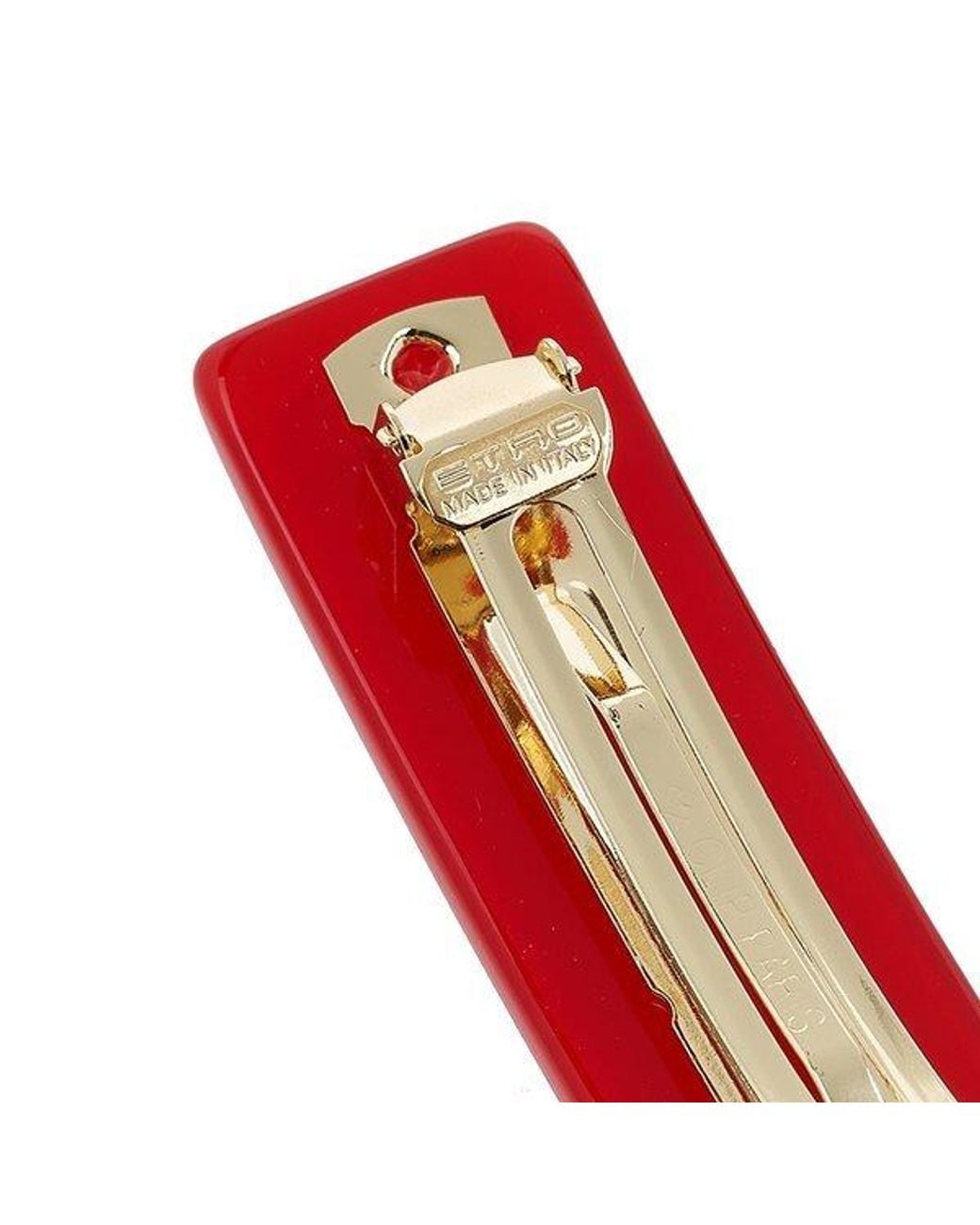 Etro Red Logo Hair Clip