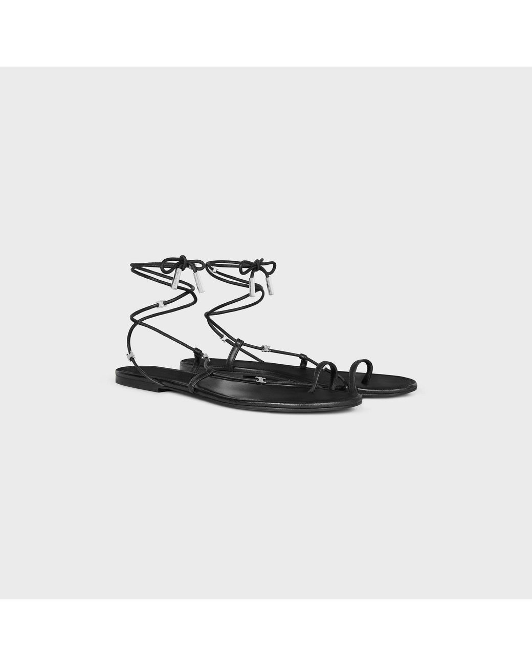 Céline White Spiral Sandal