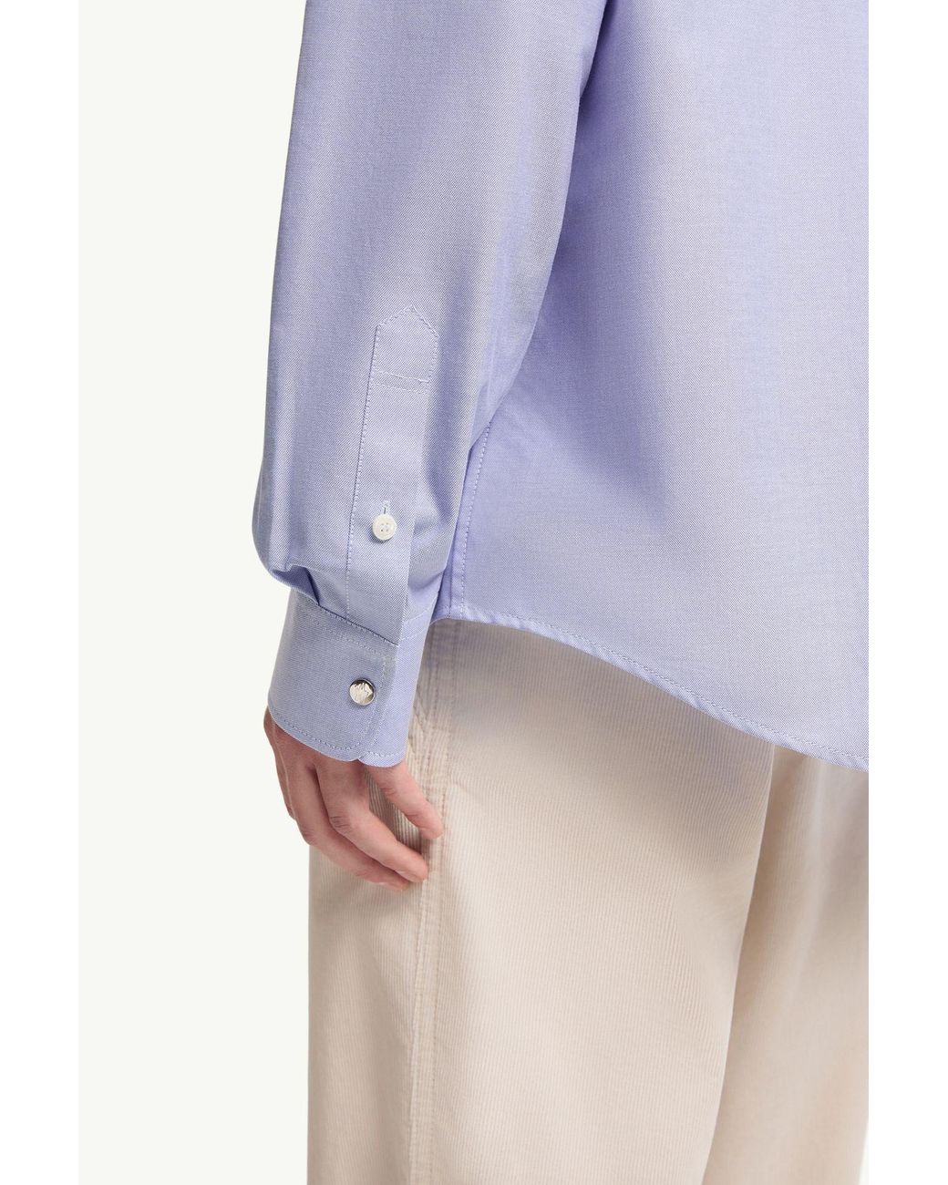 Moncler Blue Cotton Shirt for men