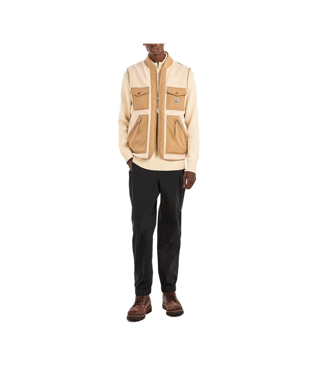 Moncler Natural Hybrid Fleece Vest for men