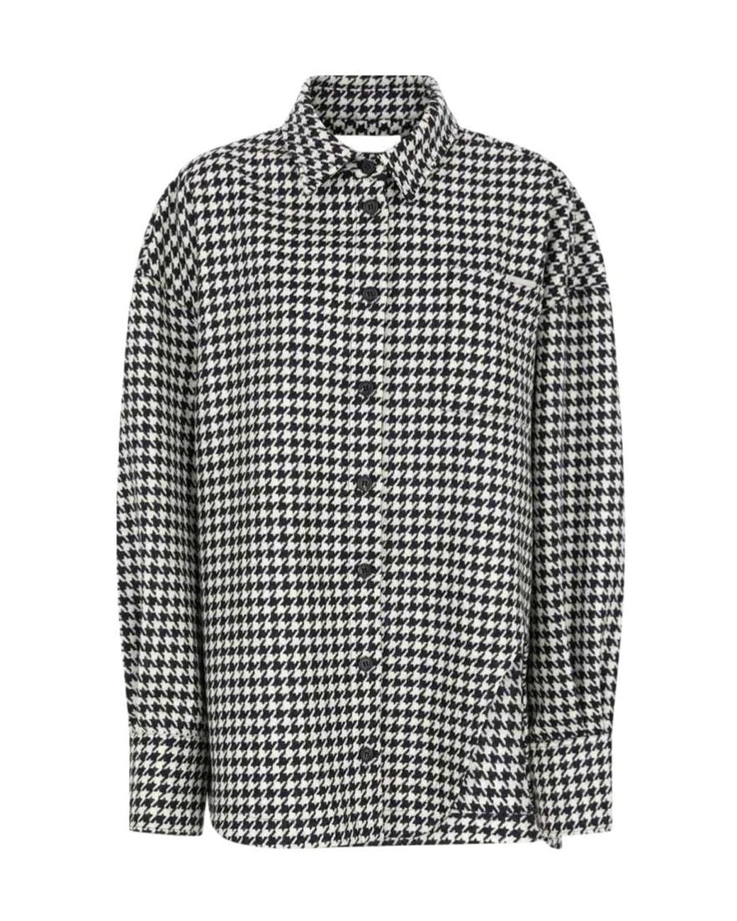 The Attico Multicolor The Houndstooth Patterned Overshirt