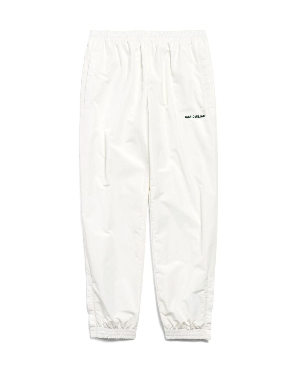 Balenciaga White Mirror-Logo Tracksuit Pants