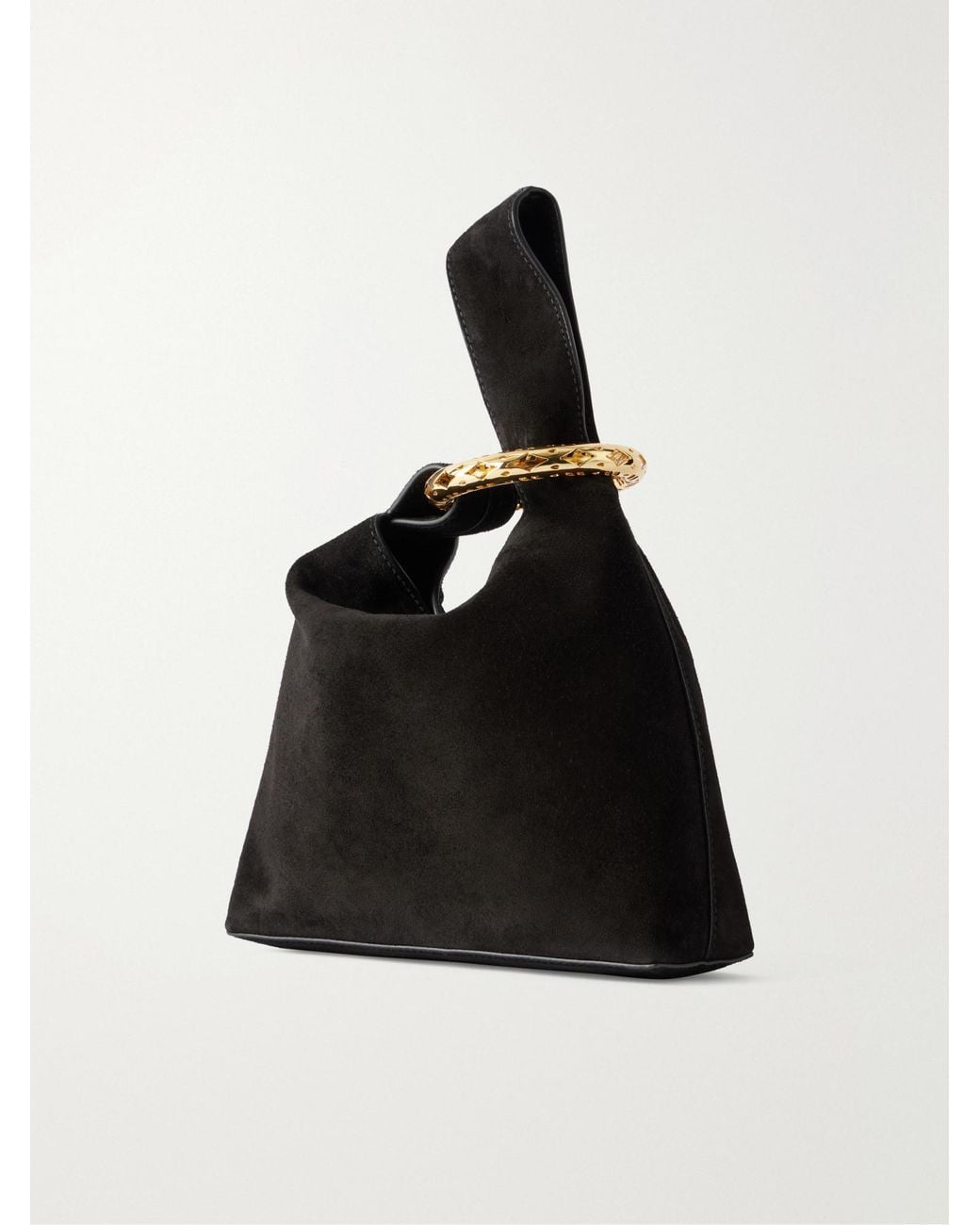 Veronica Beard Black Handbag Decorated With A Bracelet