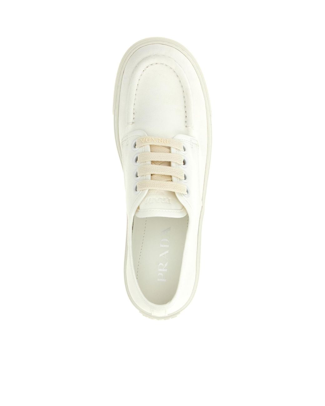 Prada White Cotton Sneakers for men