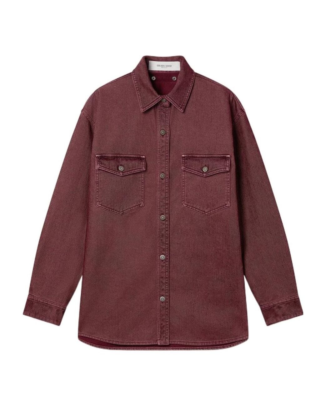 Golden Goose Deluxe Brand Purple Flap Pocket Denim Shirt