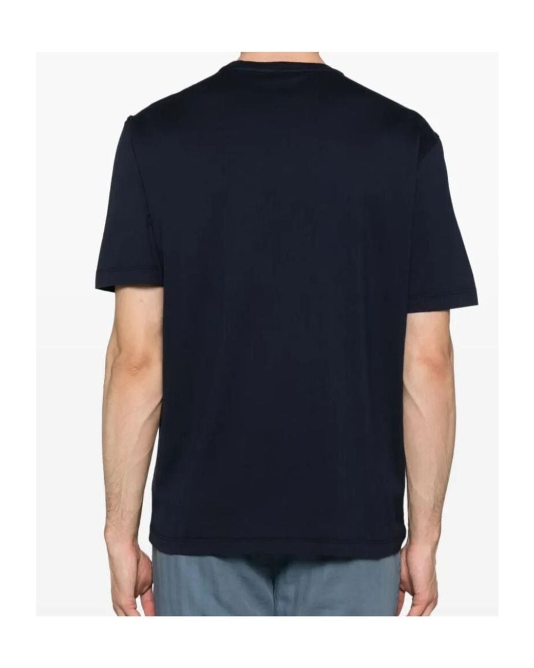 Roberto Collina Blue Crew Neck T-Shirt for men