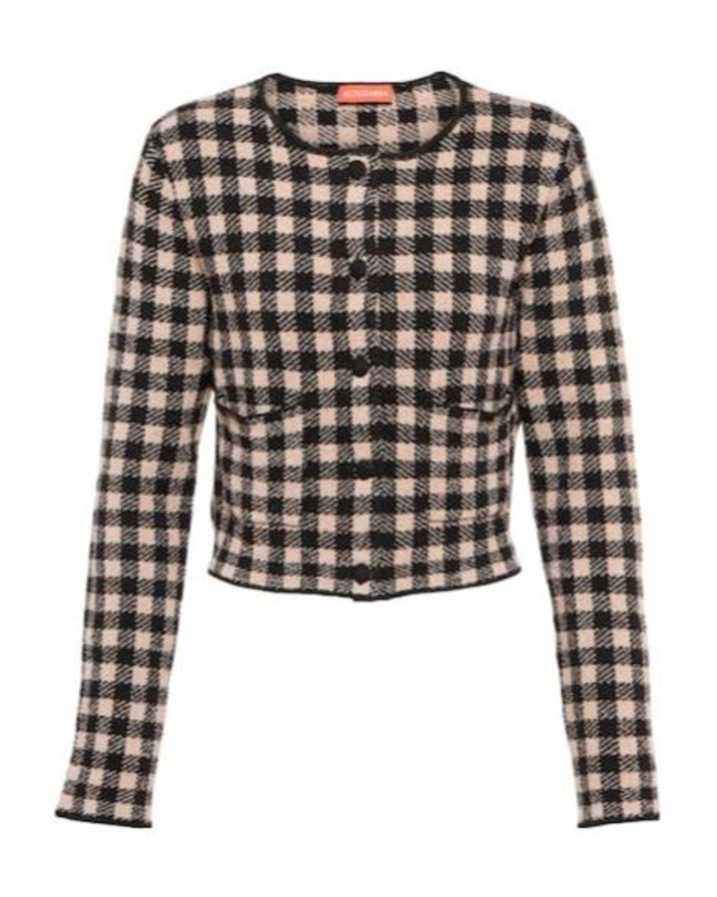 Altuzarra Black Flicker Checked Cardigan