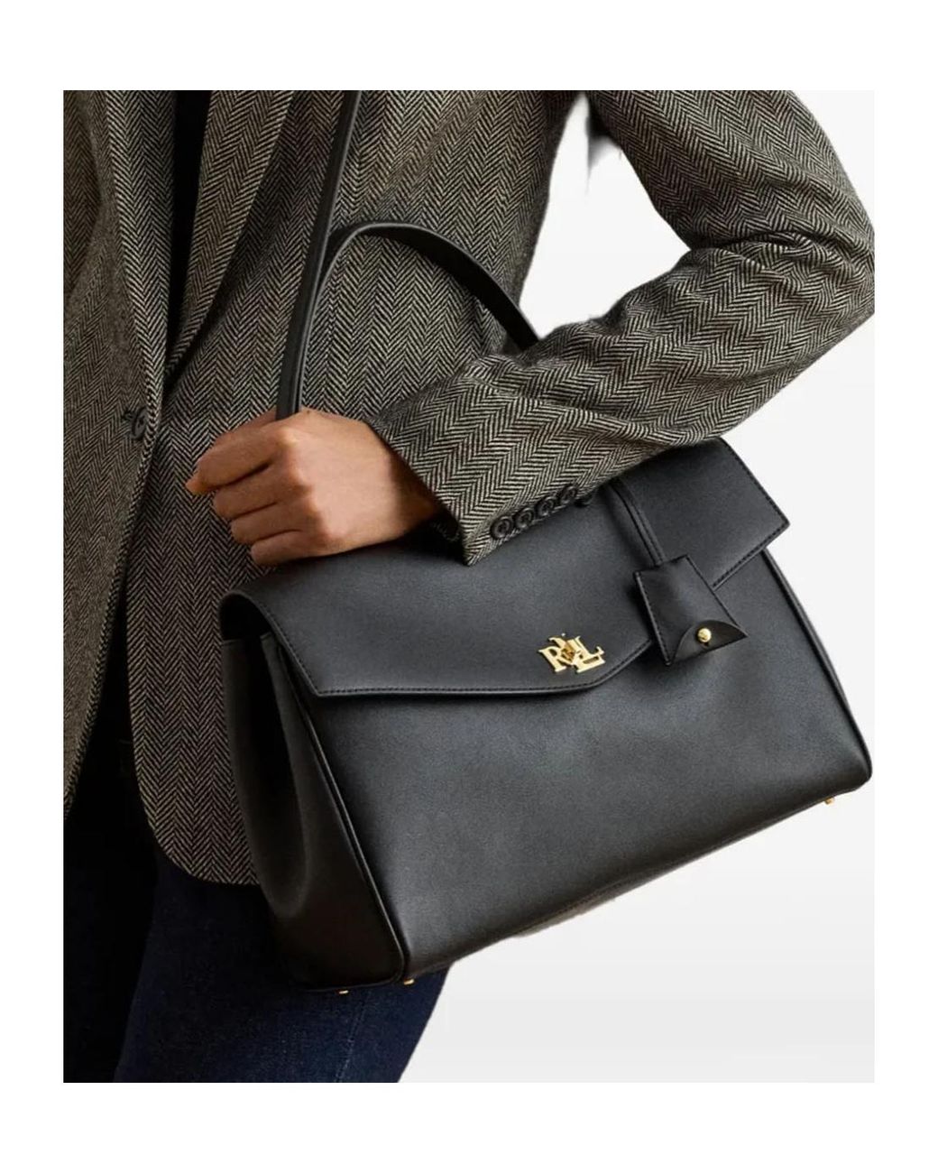 Ralph Lauren Black Farrah Shoulder Bag