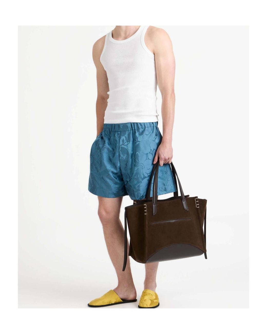 J.W. Anderson Blue Ribbed Tank Top for men
