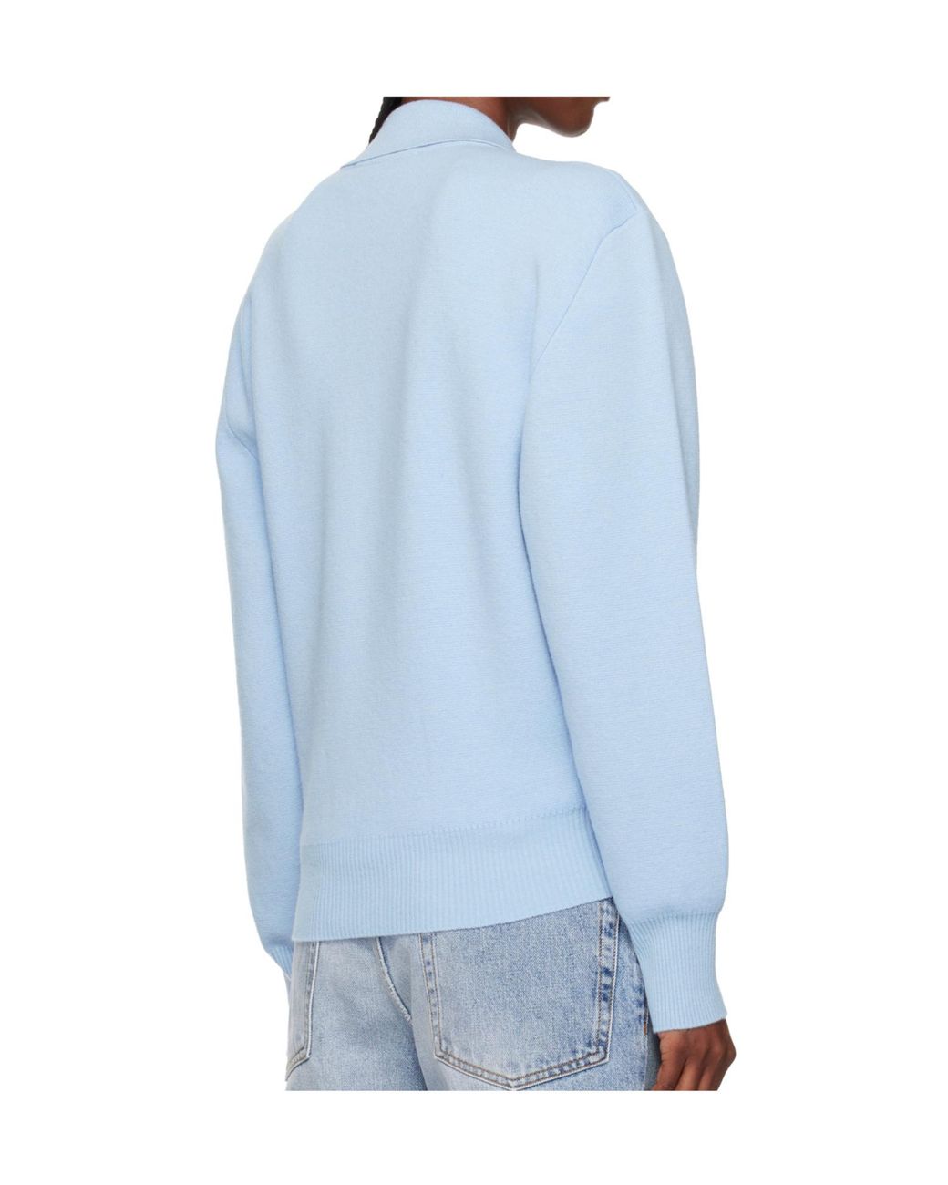 Rohe Blue Polo-Collar Knitted Sweater