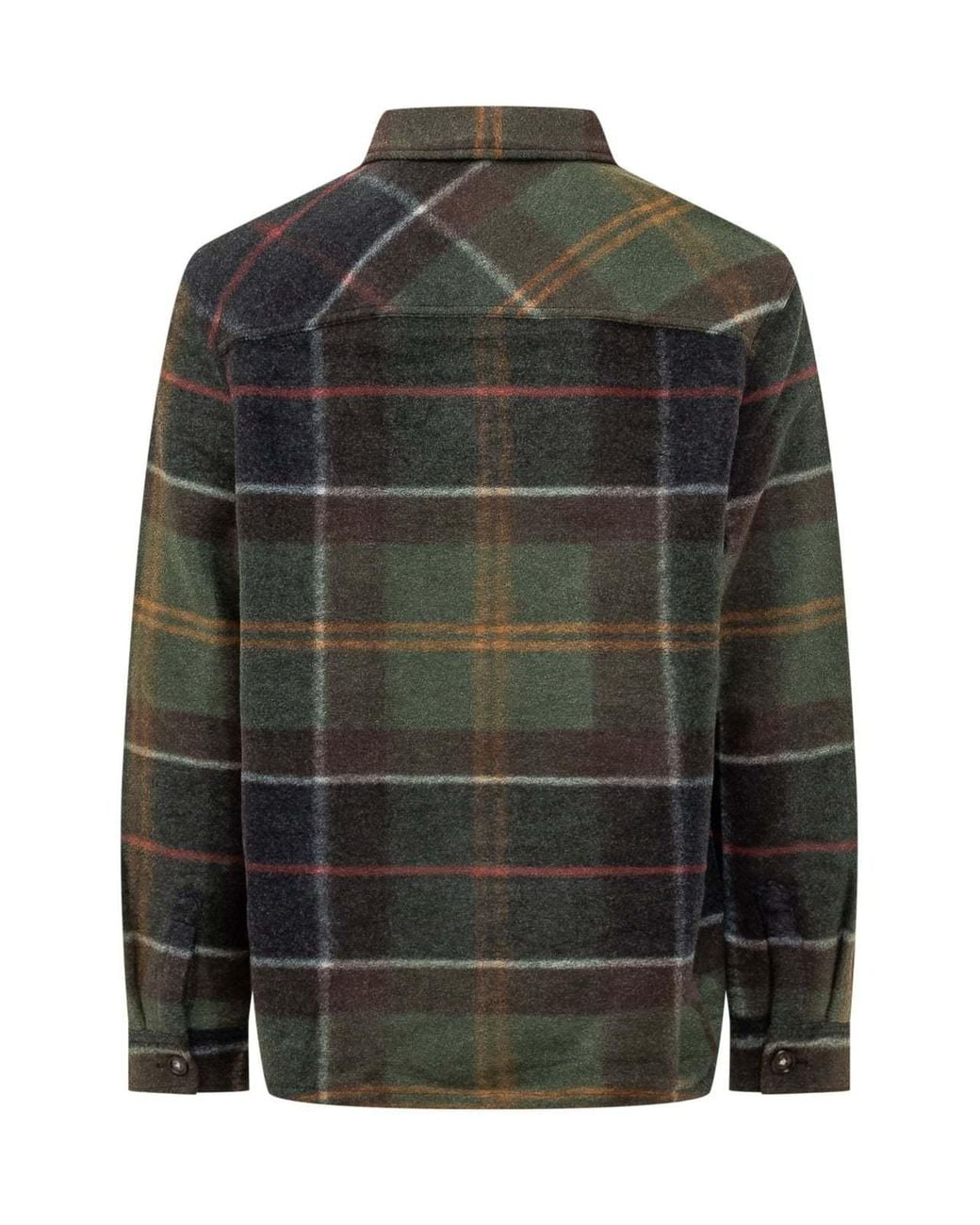 Barbour Black Brushed Check Overshirt for men