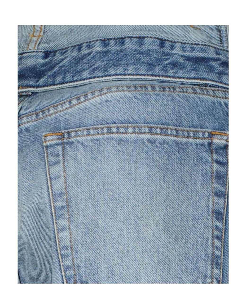 MM6 by Maison Margiela Blue Straight-Leg Jeans