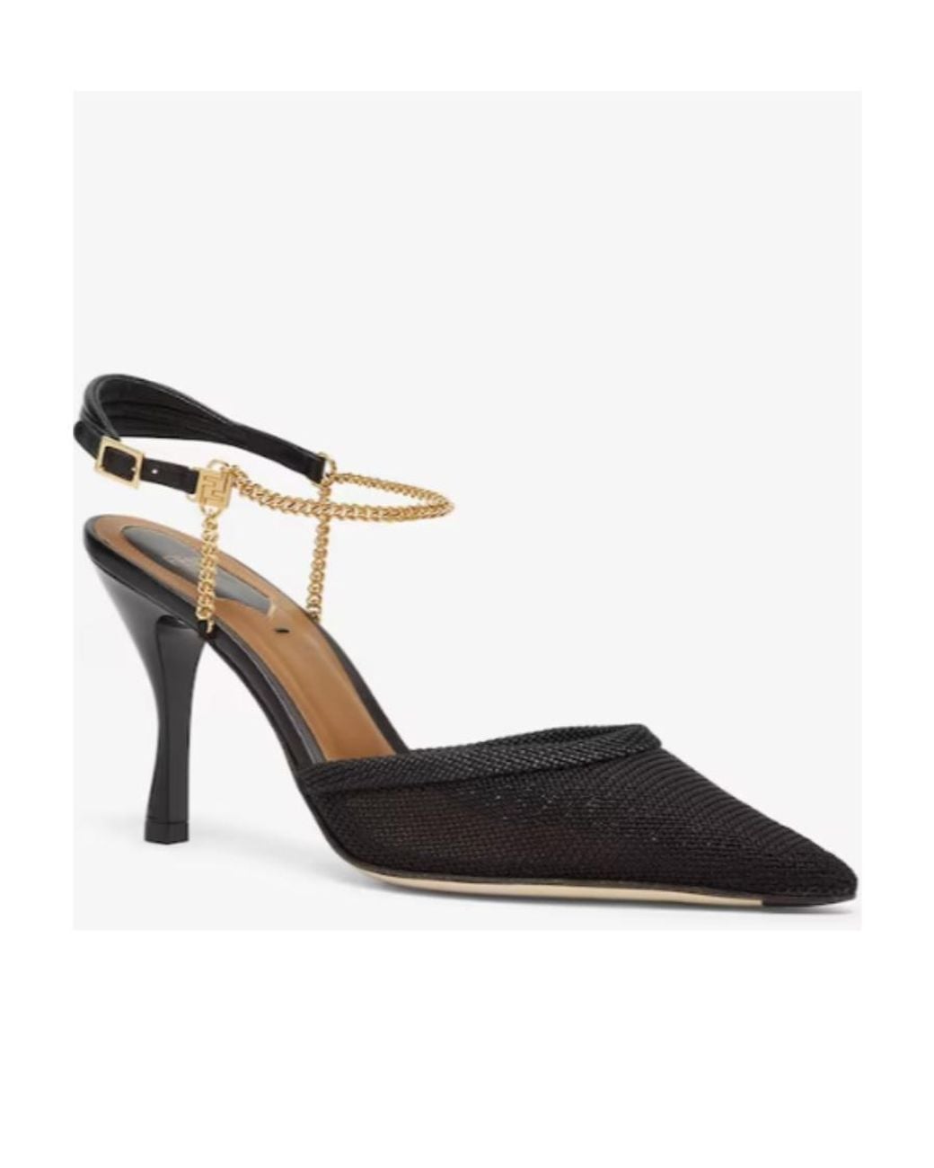 Fendi Multicolor Mesh High-Heeled Slingbacks