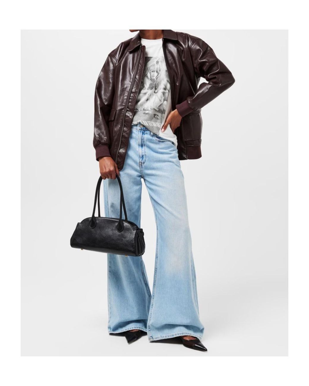 Anine Bing Gray Long-Sleeved Casual Jacket
