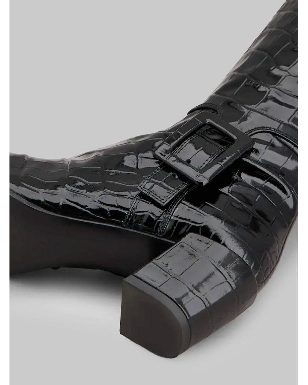 Roger Vivier Black Choc Cuissard Buckled Boots