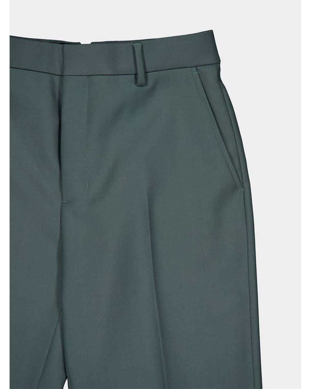 AMI Blue Flared Fit Trousers