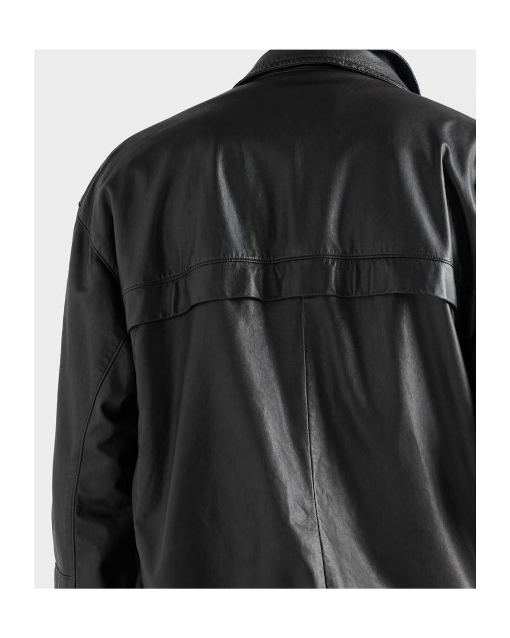 Prada Black Nappa Leather Jacket for men