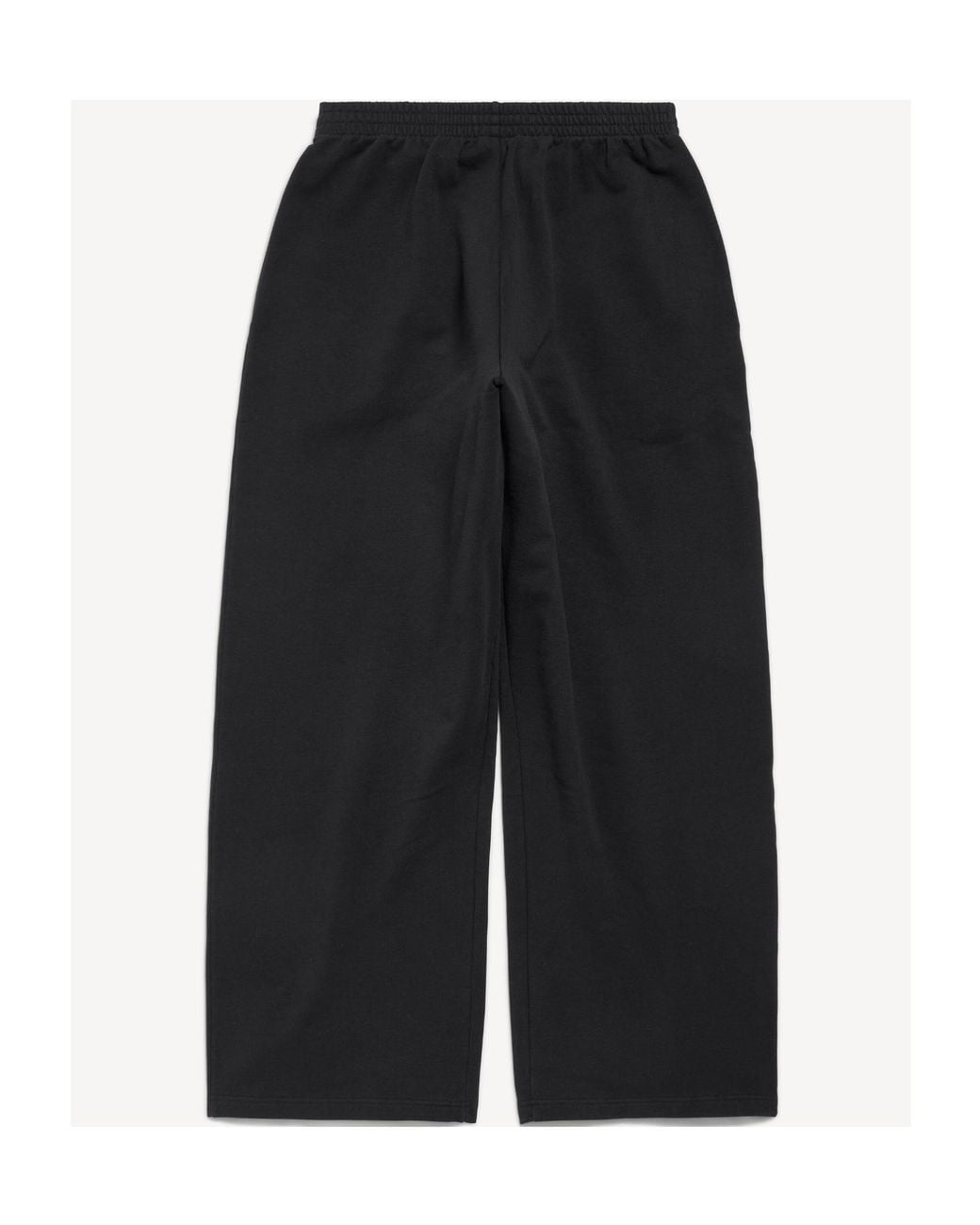 Balenciaga Black Logo Embroidered Baggy Sweatpants for men