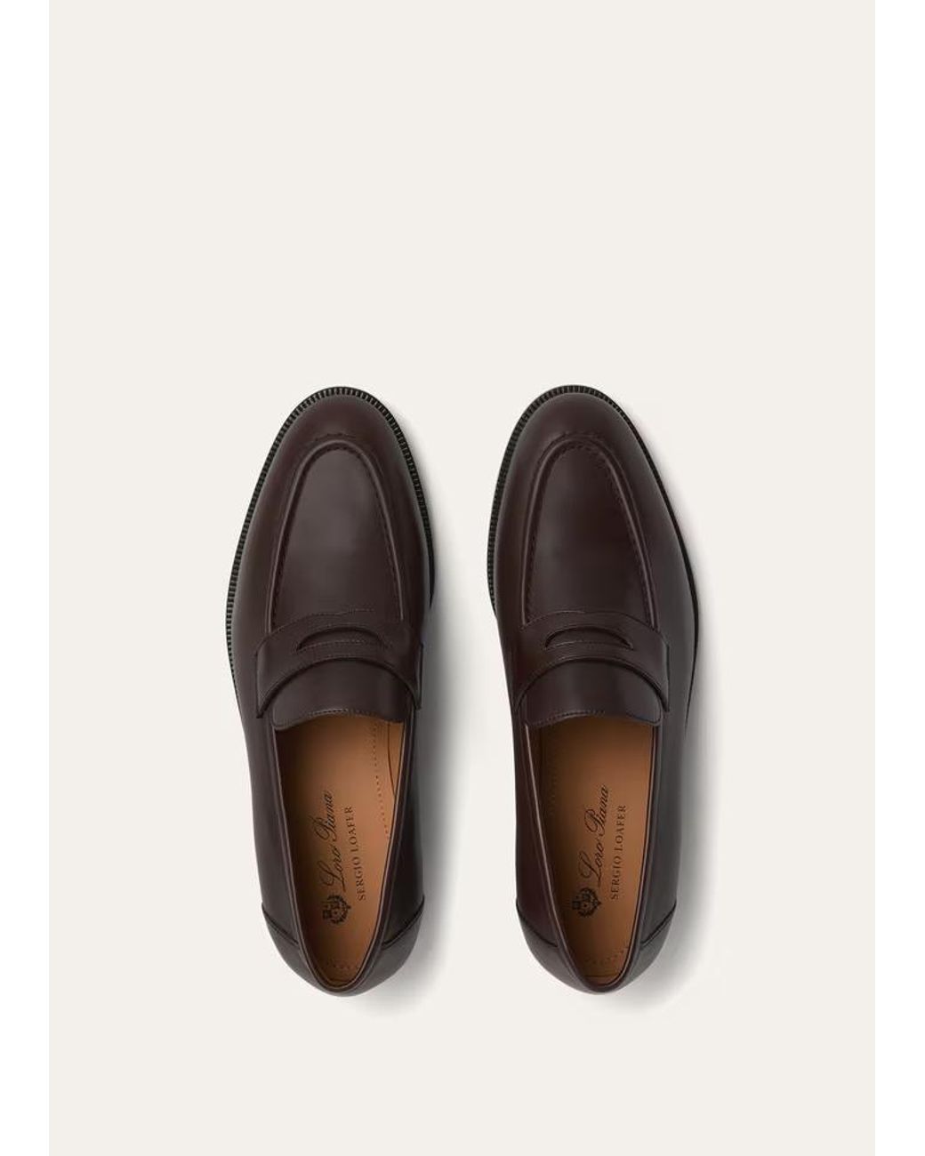 Loro Piana Brown Sergio Leather Loafers