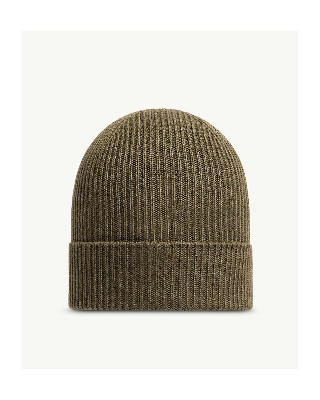 Moncler Green Logo Patch Knitted Beanie for men