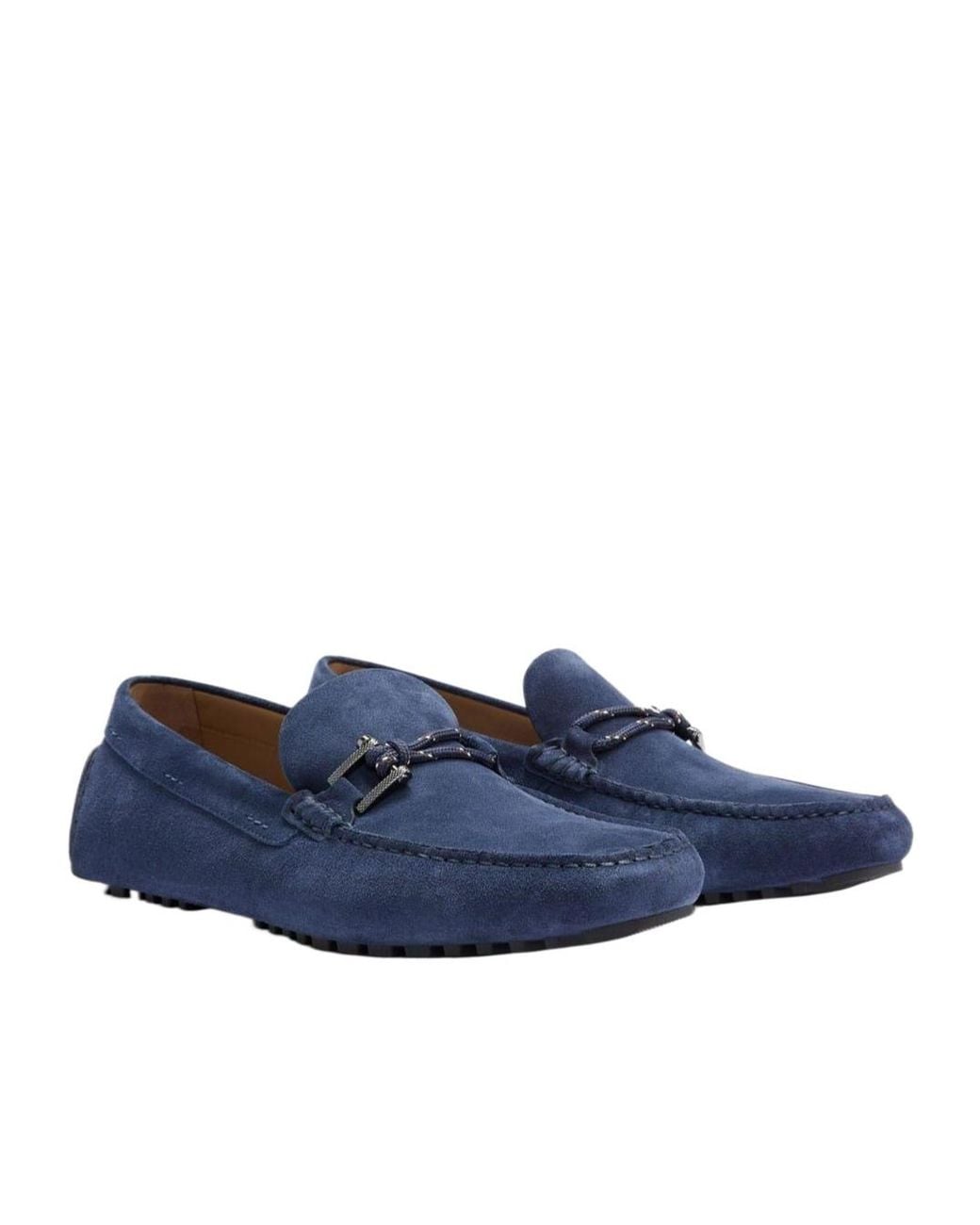 Boss Blue Driver Moccasin Shoes for men