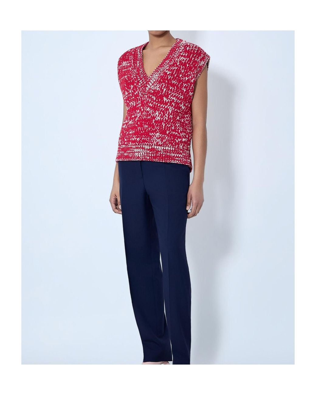 Dries Van Noten Red Sleeveless Knit Top