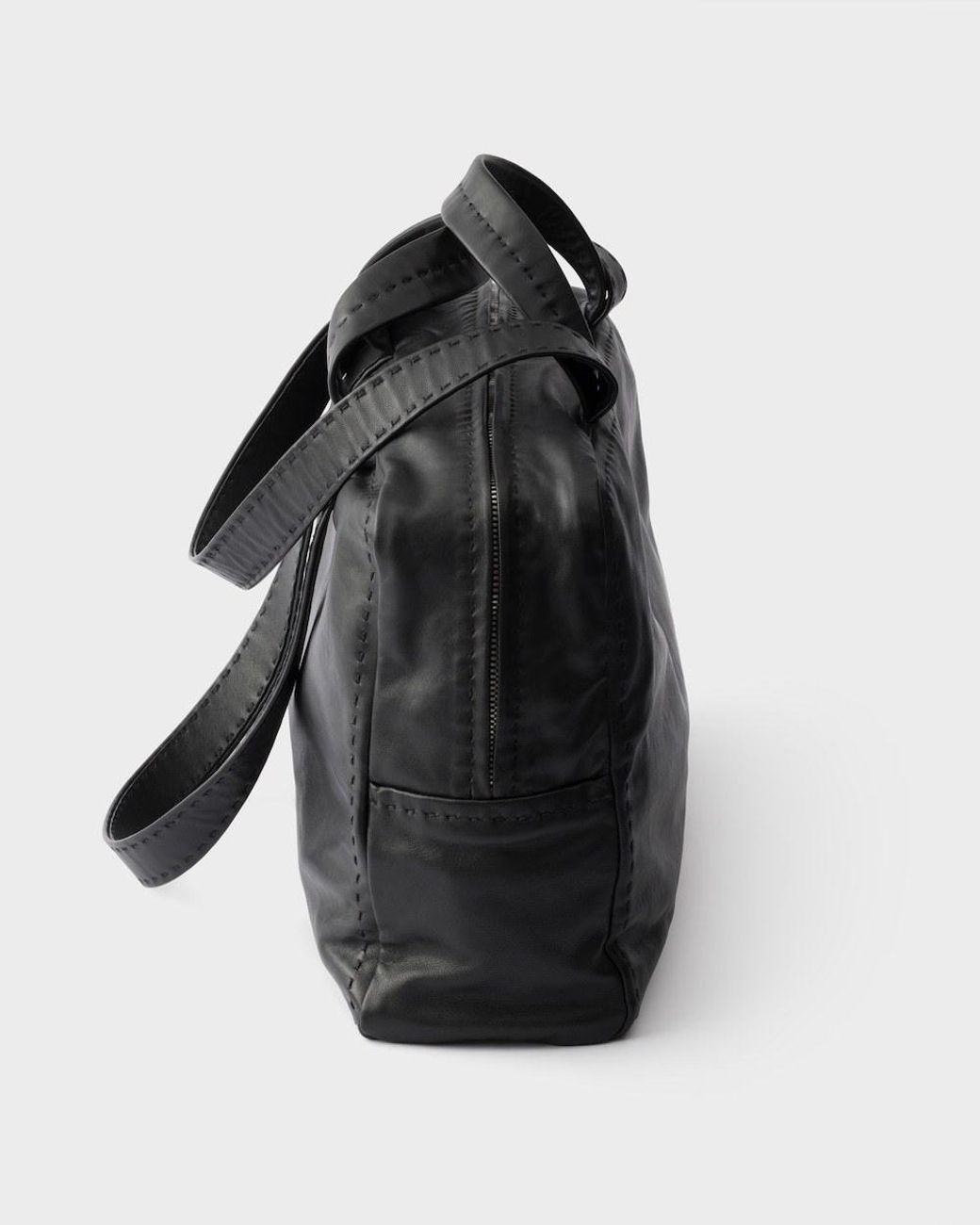 Prada Black Nappa Leather Work Bag for men