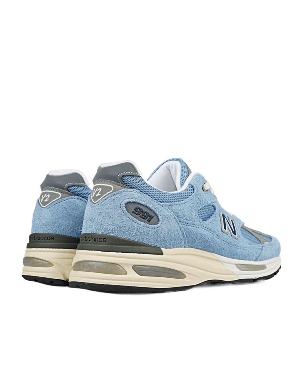 New Balance Blue Logo Patch Lace-Up Sneakers for men