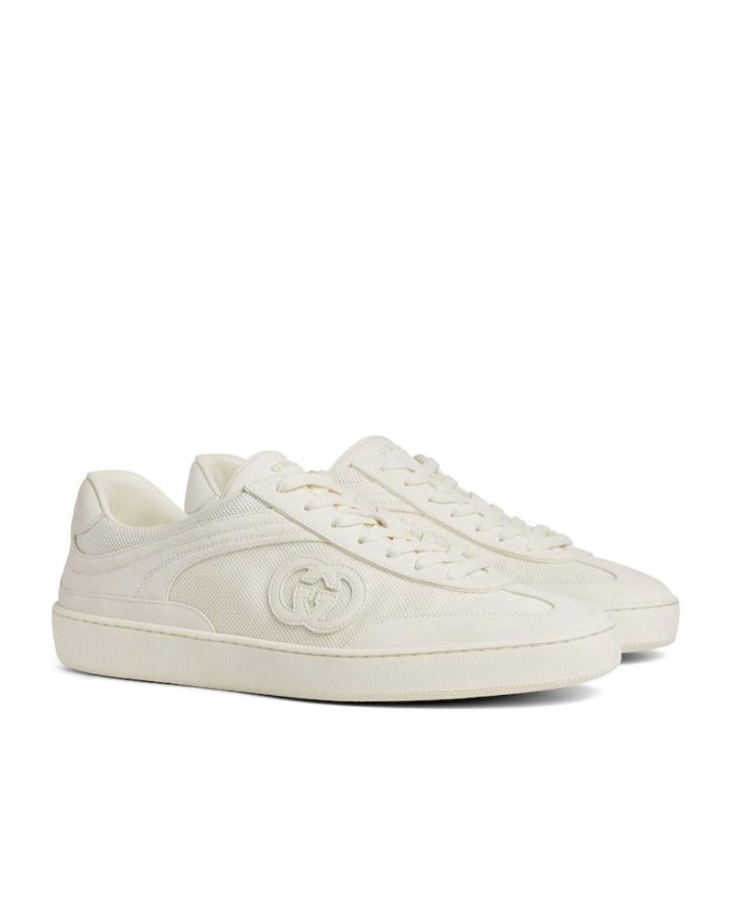 Gucci White Interlocking G Sneakers for men