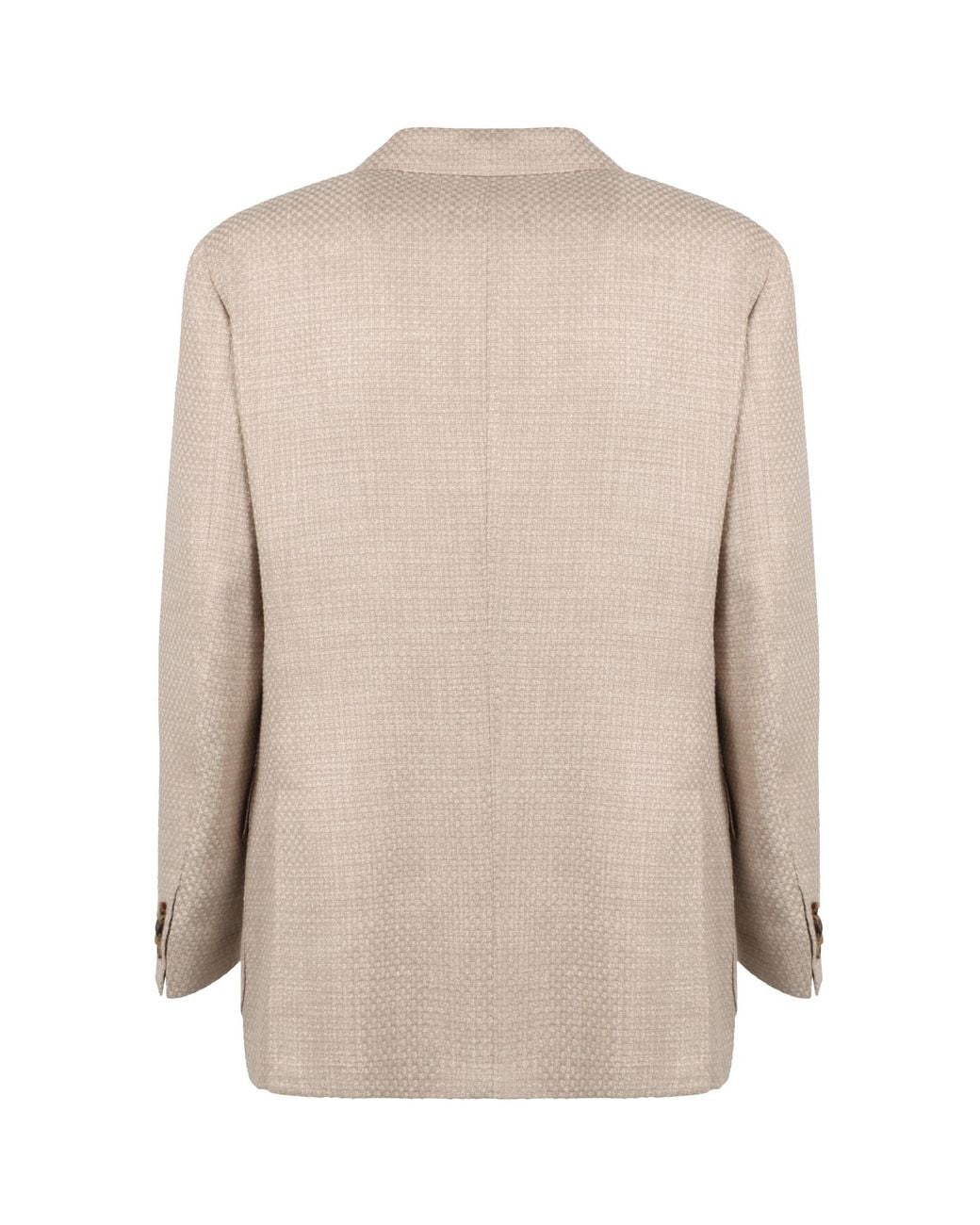 Kiton Natural Single-Breasted Tailored Blazer for men