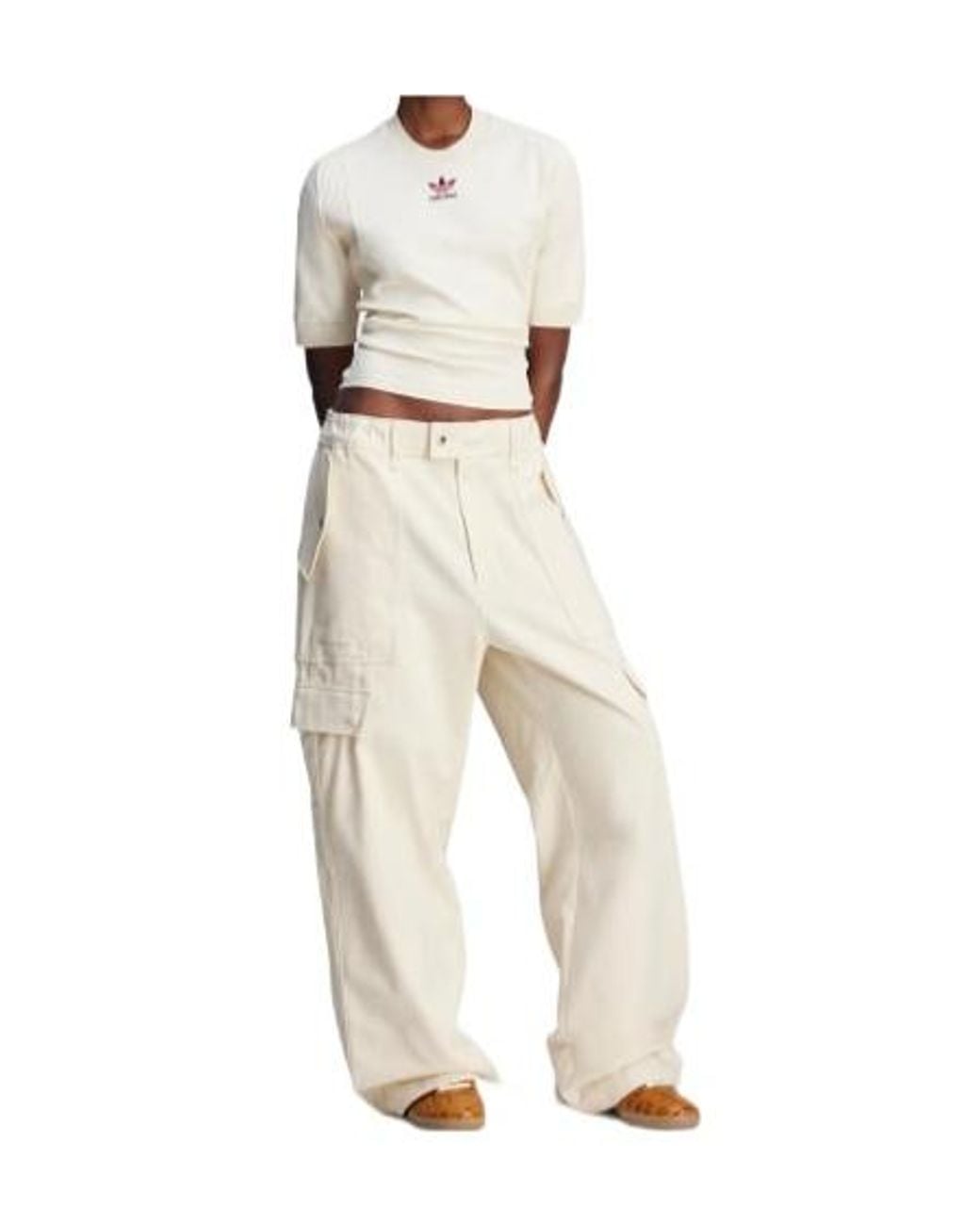 Adidas Originals White X Wales Bonner Knitted Short-Sleeved Top