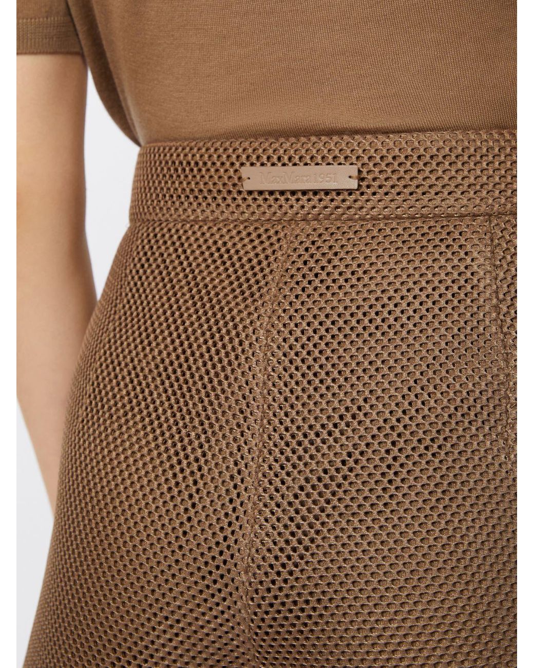 Max Mara Brown Technical Mesh Shorts