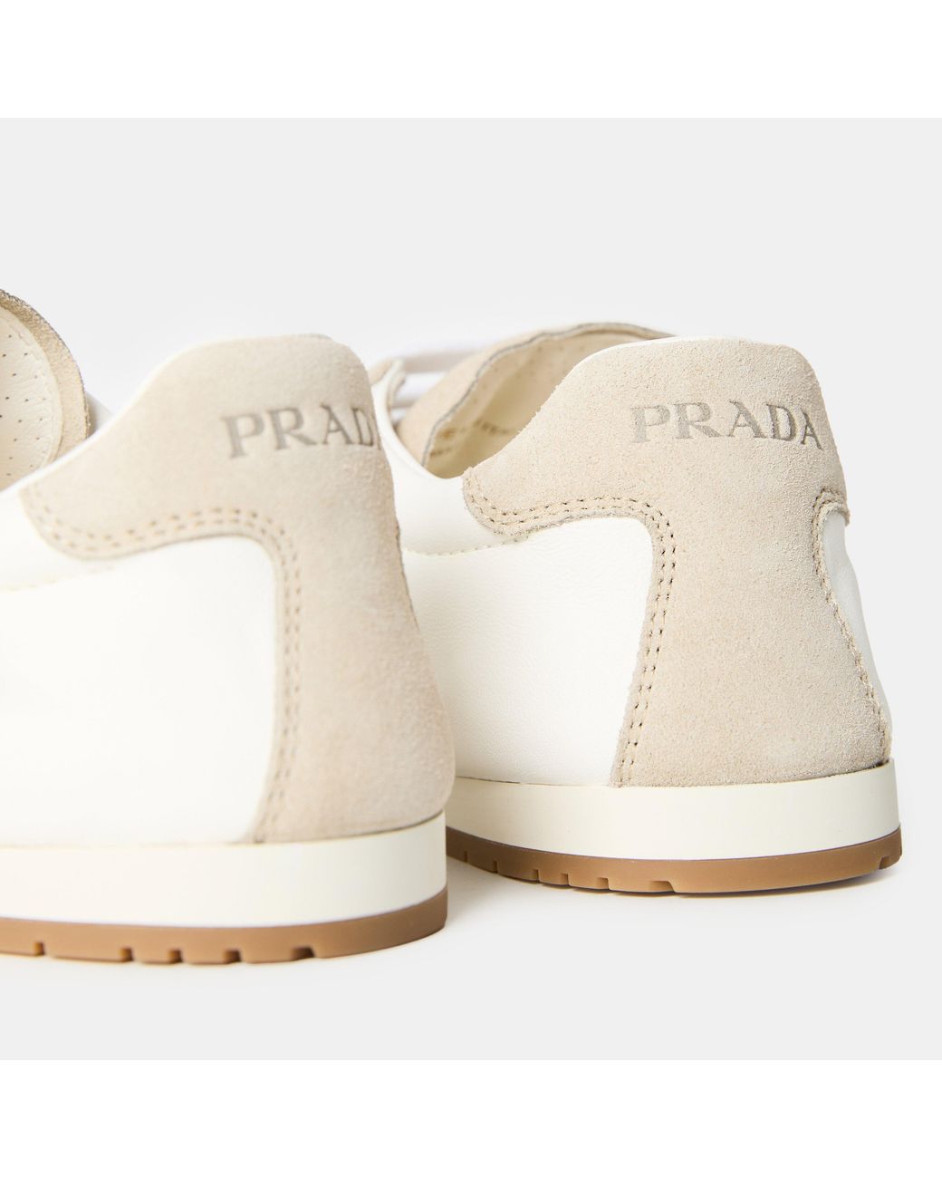 Prada White Low-Top Sneakers